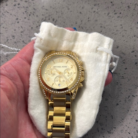 Michael Kors Gold-Tone Watch with Crystal Detailing - Picture 2 of 4